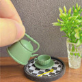 Miniatyrbillede 2 af 8: 1 Stk 1:12 Miniature tekande Te Kedel Dukkehus Køkken Tilbehør Green one size