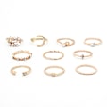 Pikkukuva 7 / 8: 10kpl/ set Moon Star Rings Naiset Tytöt Bohemian Set Gi One Size