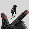Pikkukuva 6 / 8: Winter Touch Gloves Kylmävedenpitävät Moottoripyörän pyöräilyhanskat Gray ONESIZE