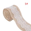 2Meter/Rull Jute Burlap Hessian Lace Band Vit Spetskant Kant White 1pc