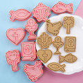 Miniatyrbillede 3 af 5: 8STK Kristent nadver Cookie ter Cross Kalkpressekiks one size