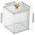 Miniatyrbillede 7 af 7: Makeup Opbevaring Organizer Badeværelse Krukke Bomuldspinde Opbevaringsboks S Transparent one size