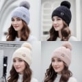 Miniatyrbilde 5 av 8: Vinter Tykk Varm Lue Foreldre Barn Varm Strikket Vinter Ha Gray one size