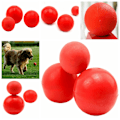 Miniatyrbillede 6 af 8: Uopslidelig solid gummibold Kæledyrskat Hundetræning Tyggeleg Red L7cm