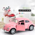 Miniatyrbilde 2 av 5: 1:32 Retro Vintage Beetle Pull Back Bilmodell Lekebarn Gave Pink 1pc