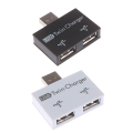 Pikkukuva 2 / 5: Ulkoinen 2-porttinen USB -jakaja USB -keskitin Mikro- USB - power Multi White