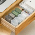Miniatyrbillede 2 af 5: Bærbar trådkabel opbevaringsboks rejsehovedtelefon smykker mønt O White one size