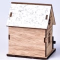 Miniatyrbilde 8 av 8: Jul LED lys Trehus Lysende juledekorasjon A one size