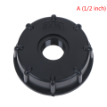 Miniatyrbilde 1 av 8: 1/2" 3/4" 1" Gjenge IBC Tank Adapter Kranvannskontakt Bytt Black A (1/2 inch)