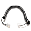 Pikkukuva 2 / 5: 2kpl 6.5FT Musta puhelinluuri puhelimen jatkojohto Curly C black 2pcs