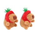 Miniatyrbillede 6 af 8: e Capybara Plys Legetøj Marsvin Dukke Vedhæng nøglering Taske Bil K A 1Pc