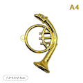 Pikkukuva 1 / 8: Nukkekodin miniatyyri galvanoitu kultainen musiikki-instrumentti DIY S A4 onesize