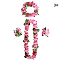 Pikkukuva 1 / 8: 4 kpl / set Hawaiian Flower leis Garland kaulakoru tee-se-itse koristelu F 8 One Size