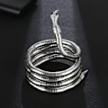 Miniatyrbild 1 av 8: Punk Snake Halsband Choker Justerbart Snake Armband Flexibel W Silver one size