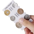 Miniatyrbillede 1 af 7: Coin Collection Pung Pung Organizer Holder Til Bil Mønt Chan White ONESIZE