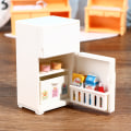 Miniatyrbillede 2 af 5: 16 Stk/Sæt 1:12 Dukkehus Fryser Model Hvid Køleskab Kitc white One Size
