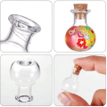 Pikkukuva 5 / 8: 10x pientä lasipulloa Miniatyyri juomapullo Mini korkkilasi Transparent onesize