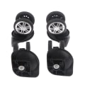 Miniatyrbillede 5 af 5: 2 par kuffert Bagage Universal Wheels Trolley kuffert Reparationsdele black 2 Pairs