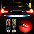 Miniatyrbillede 5 af 5: 2stk T10 COB RGB LED 6SMD bilkileside flerfarvede lyspærer