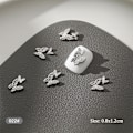 Pikkukuva 1 / 8: 10 kpl DIY Nail Art Decoration 3D hopea perhonen kiiltävä rhinest G 10Pcs