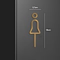 Pikkukuva 5 / 5: WC-kylttilevy rintaliivit Pesuhuoneen oven seinätarra Wc Hol Black 2Pcs