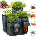 Pikkukuva 1 / 8: 5/7/3/10 Gallonaa perunanviljelykassit vedenpitävä PE puutarhakasvi Black 5Gallon