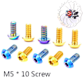Pikkukuva 4 / 8: RISK 12PCS M5*10MM Pyörän levyjarrun roottorin kiinnityspultit TC4 Titan multicolor B