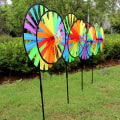 Miniatyrbilde 4 av 5: 4 stk dobbeltlags fargerikt hjul vindmølle vindsnurrer Barneleke Multicolor 4PCS