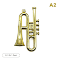 Pikkukuva 1 / 8: Nukkekodin miniatyyri galvanoitu kultainen musiikki-instrumentti DIY S A2 onesize