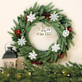 Miniatyrbillede 5 af 8: 24 Hvide Snefnug Ornamenter Træ Snefnug Jul White