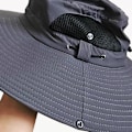 Miniatyrbild 8 av 8: Mode Sommar Solhatt UV-Skydd Utomhus Andningsbar Avtagbar black