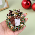 Miniatyrbillede 4 af 8: 1:12 1/6 dukkehus Miniature juleguirlande med lette dukker A2 Onesize
