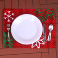 Pikkukuva 4 / 5: 1/12 Dollhouse Mini Placemat set Nukkekodin joulu A1 one size