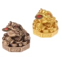 Miniatyrbillede 8 af 8: ren kobber tudse fundet cikade frø tudse statuer dyr Messing han Gold one size