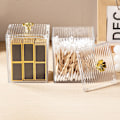 Miniatyrbillede 5 af 7: Makeup Opbevaring Organizer Badeværelse Krukke Bomuldspinde Opbevaringsboks S Transparent one size