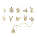 Miniatyrbillede 3 af 5: 48stk juleadventskalenderposer Pynt 1-24 Træ Brown 48 Pcs