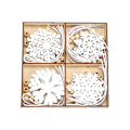 Miniatyrbillede 1 af 8: 24 Hvide Snefnug Ornamenter Træ Snefnug Jul White