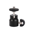 Miniatyrbillede 1 af 4: 2 stk Mini 1/4" 360 drejeligt kuglehovedskrue stativ DSLR kuglehoved Black 2pcs