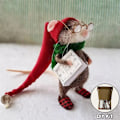 Miniatyrbillede 1 af 8: Filtet Mus Kit Håndlavet Filtet Mus Julepynt C