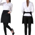 Svart Byst Servitör Kort Förkläde Kök Restaurang Flirty With Po Black one size