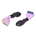 Miniatyrbilde 4 av 5: Deshedding Hund Kjæledyr Katt Hår Pelsfelling Trimmer Grooming Rake Dark purple Medium cat with long hair