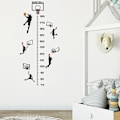 Miniatyrbild 6 av 8: Basketpojke Höjdmät väggdekaler för barnens sovrum w Black One Size