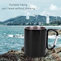 Miniatyrbilde 2 av 8: 220 ml reisevannflaske i rustfritt stål kopp reisekrus med H Black 220ml