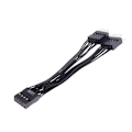 Miniatyrbillede 5 af 5: 1Pc Computer Bundkort USB forlængerkabel 9 Pin 1 Hun til Black one size