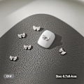 Miniatyrbillede 1 af 8: 10 stk DIY Nail Art Dekoration 3D Sølv Sommerfugl Shiny Rhinest E 10Pcs