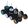 Pikkukuva 8 / 8: 1/64 pyörät Hotwheelsille kumirenkailla Malli Auto Modi Green one size