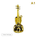 Pikkukuva 1 / 8: Nukkekodin miniatyyri galvanoitu kultainen musiikki-instrumentti DIY S A1 onesize