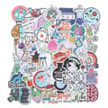 50 stk Science Chemistry Laboratory Stickers til bærbar telefon Sk One Size