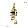 Pikkukuva 1 / 8: Nukkekodin miniatyyri galvanoitu kultainen musiikki-instrumentti DIY S A3 onesize