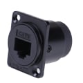 Pikkukuva 1 / 5: RJ45 D-tyypin moduuliliitin naaras signaaliliitin cat6 paneeli mo black One Size